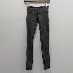 Lululemon Wunder Under HR Pant Leggings Luon Pique Black Size 2